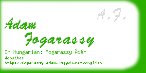 adam fogarassy business card