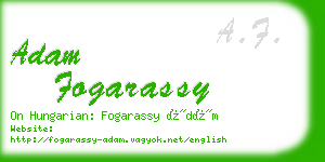 adam fogarassy business card